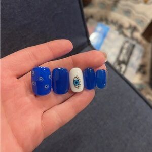 Multicolor Glitter Press-On Nails